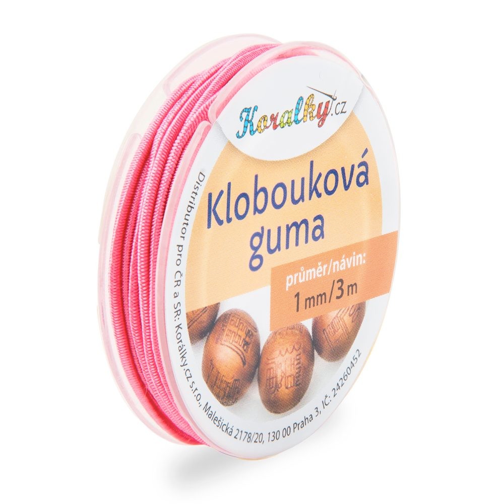 Manumi Klobouková guma 1mm/3m růžová č.3 - 1 ks