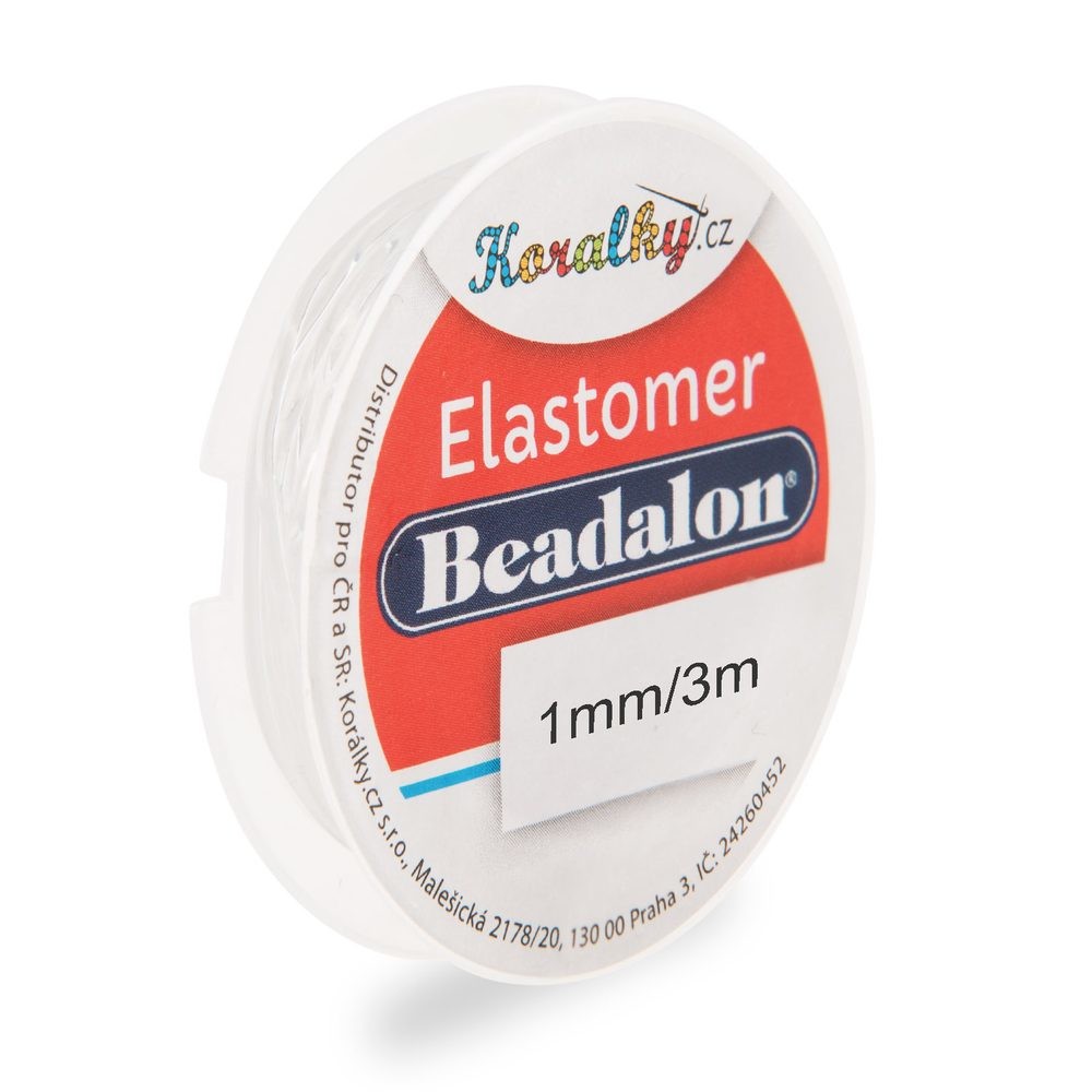 Beadalon elastomer 1mm/3m - 1 ks