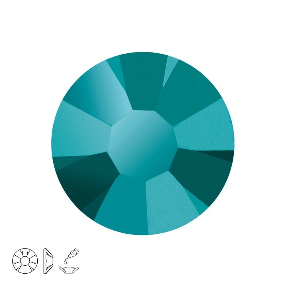 PRECIOSA a.s. Preciosa MC nalepovací šatonová růže MAXIMA SS20 Crystal Blue Flare - 24 ks