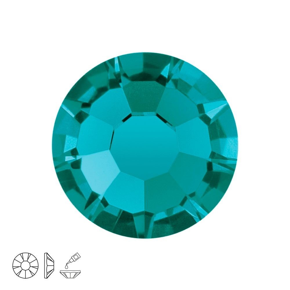 PRECIOSA a.s. Preciosa MC nalepovací šatonová růže MAXIMA SS20 Blue Zircon - 24 ks