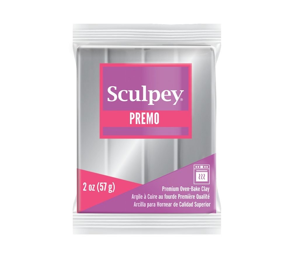 Sculpey PREMO stříbrná - 1 ks