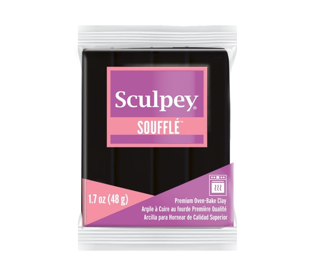 Sculpey SOUFFLÉ Poppy Seed černá - 1 ks
