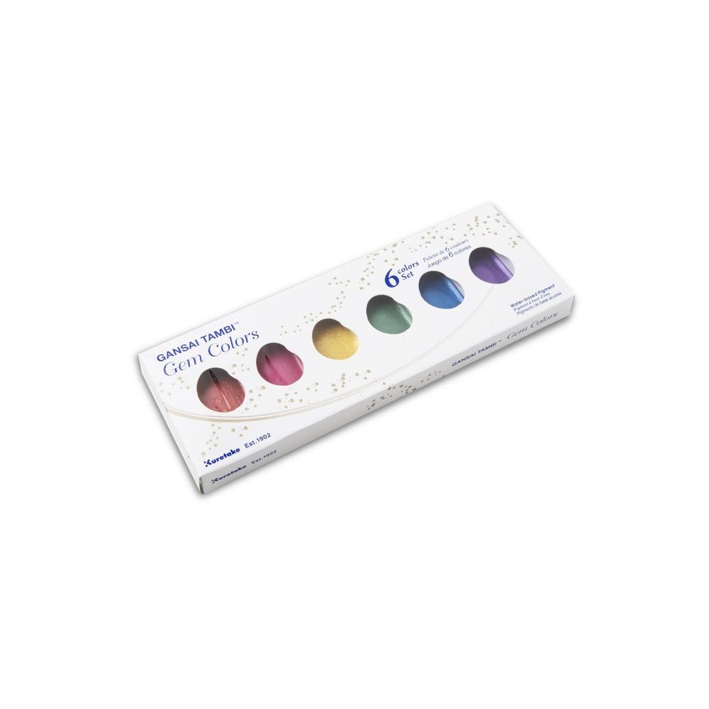 Akvarelové barvy Kuretake WS Gansai Tambi Gem Colors sada 6ks - 1 sada