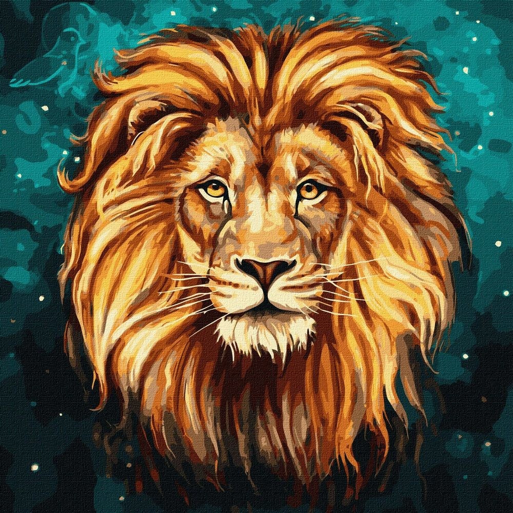 Ideyka Malování podle čísel obraz luxusní lev 40x40cm - 1 ks