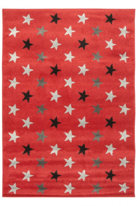 Dětský koberec Fushe 2327 Hvězdy červený