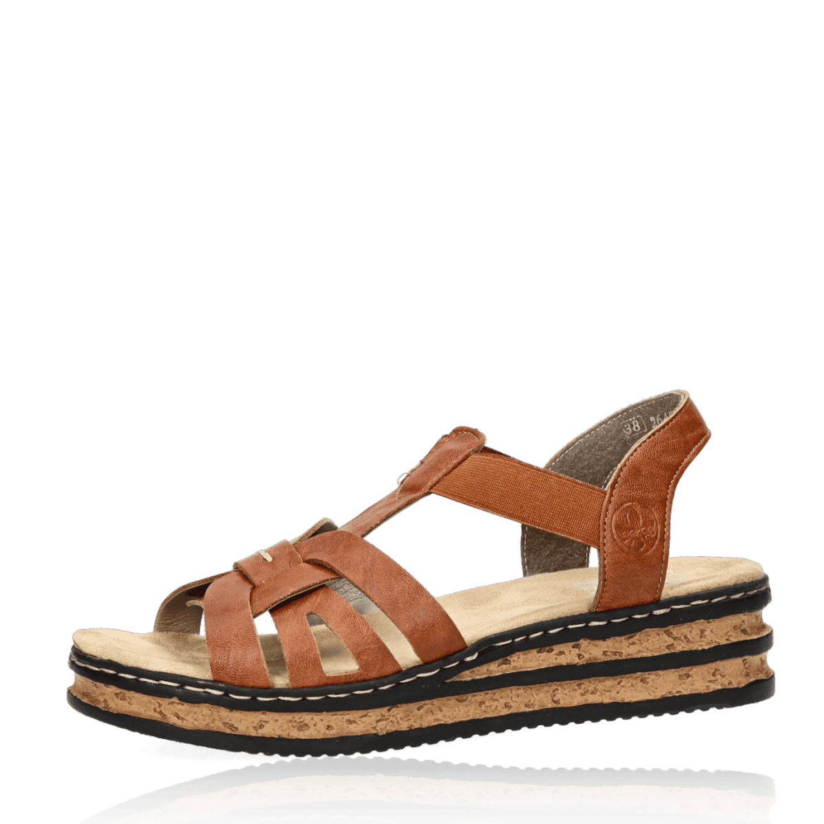 Rieker dámské komfortní sandály - koňakové - 36