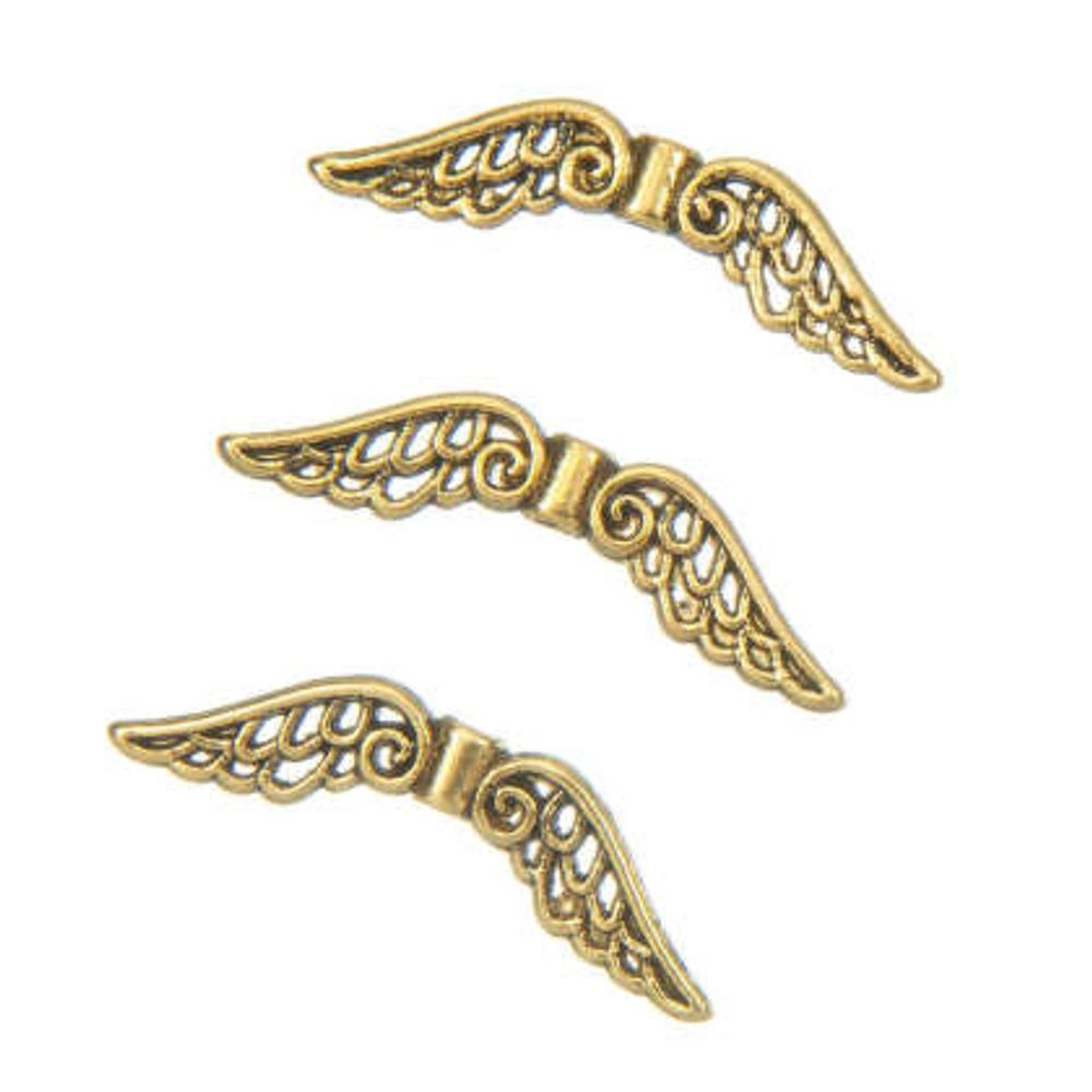 Andělská křídla 32x6x2,5mm zlatá č.18 - 125 ks