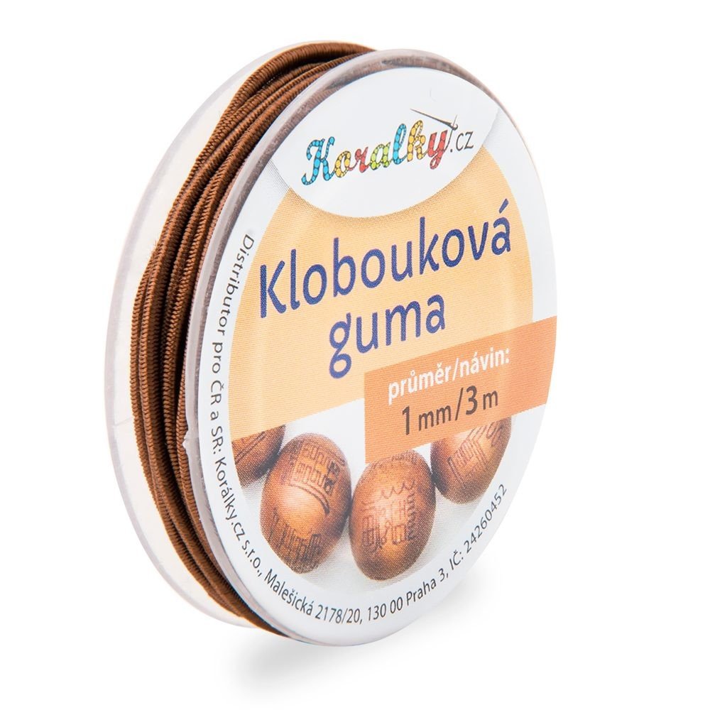 Manumi Klobouková guma 1mm/3m světle hnědá č.9 - 1 ks