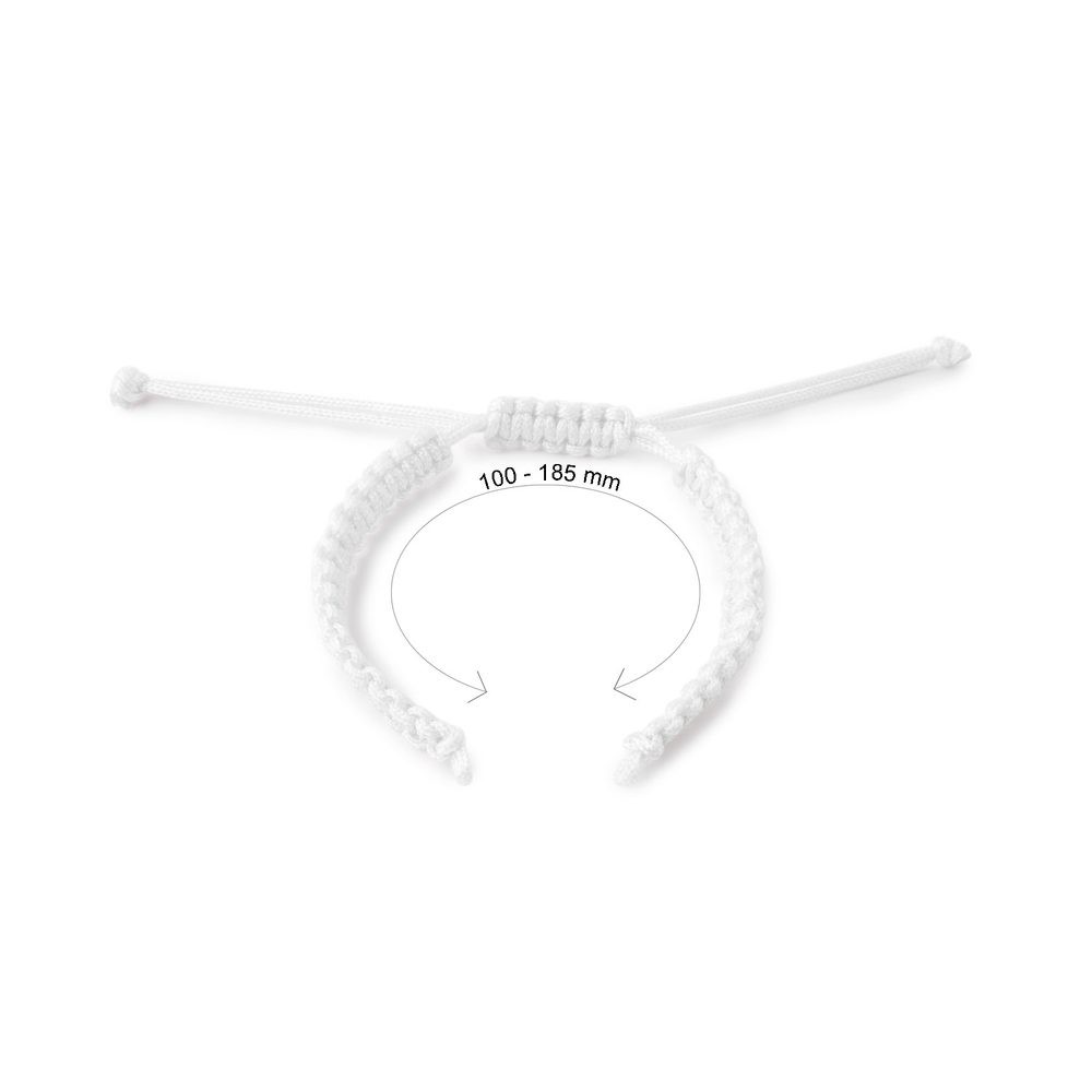 Nylonový základ na Shamballa náramky 110mm bílý - 1 ks