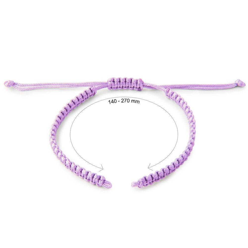 Nylonový základ na Shamballa náramky 145mm fialový - 1 ks