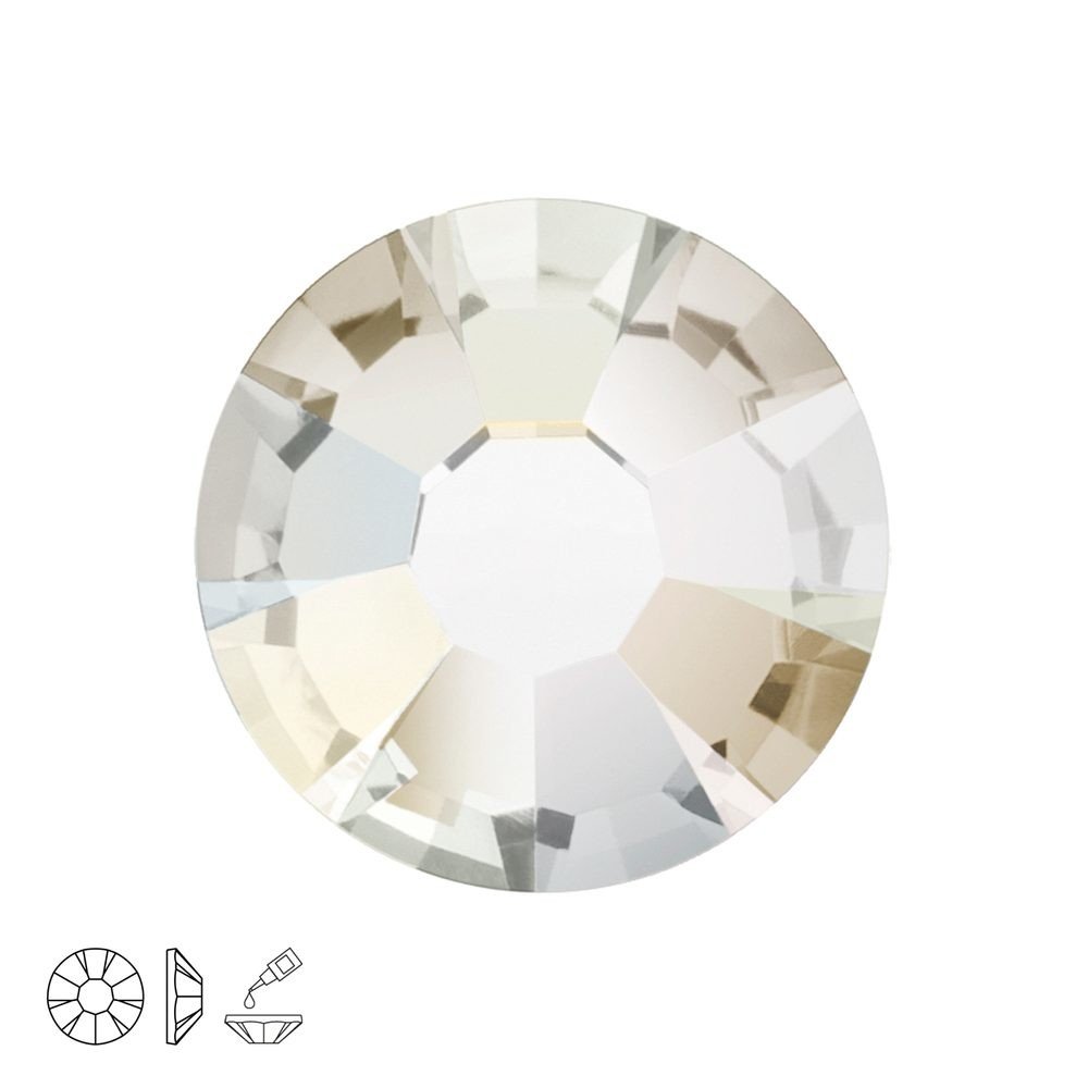 PRECIOSA a.s. Preciosa MC nalepovací šatonová růže MAXIMA SS20 Crystal Argent Flare - 24 ks