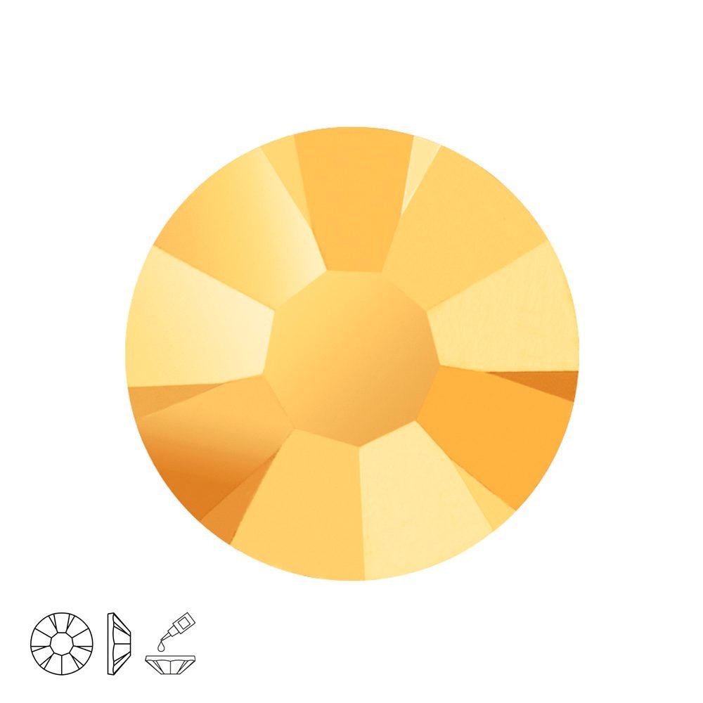 PRECIOSA a.s. Preciosa MC nalepovací šatonová růže MAXIMA SS20 Crystal Aurum - 24 ks