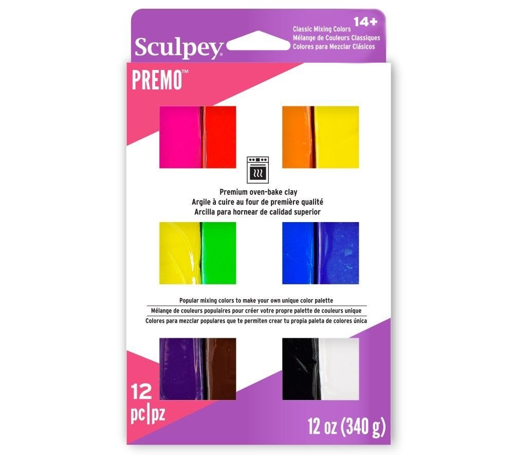 Sculpey PREMO sada 340g 12 barev - 1 sada