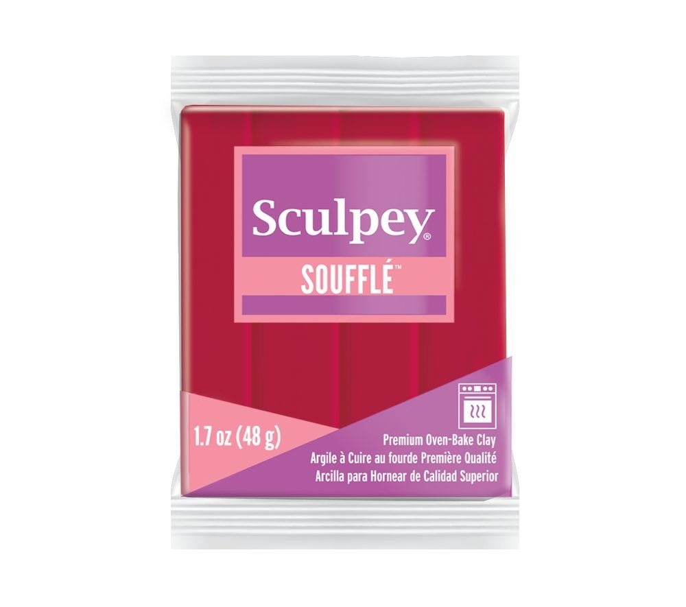Sculpey SOUFFLÉ Cherry Pie třešňová červená - 1 ks