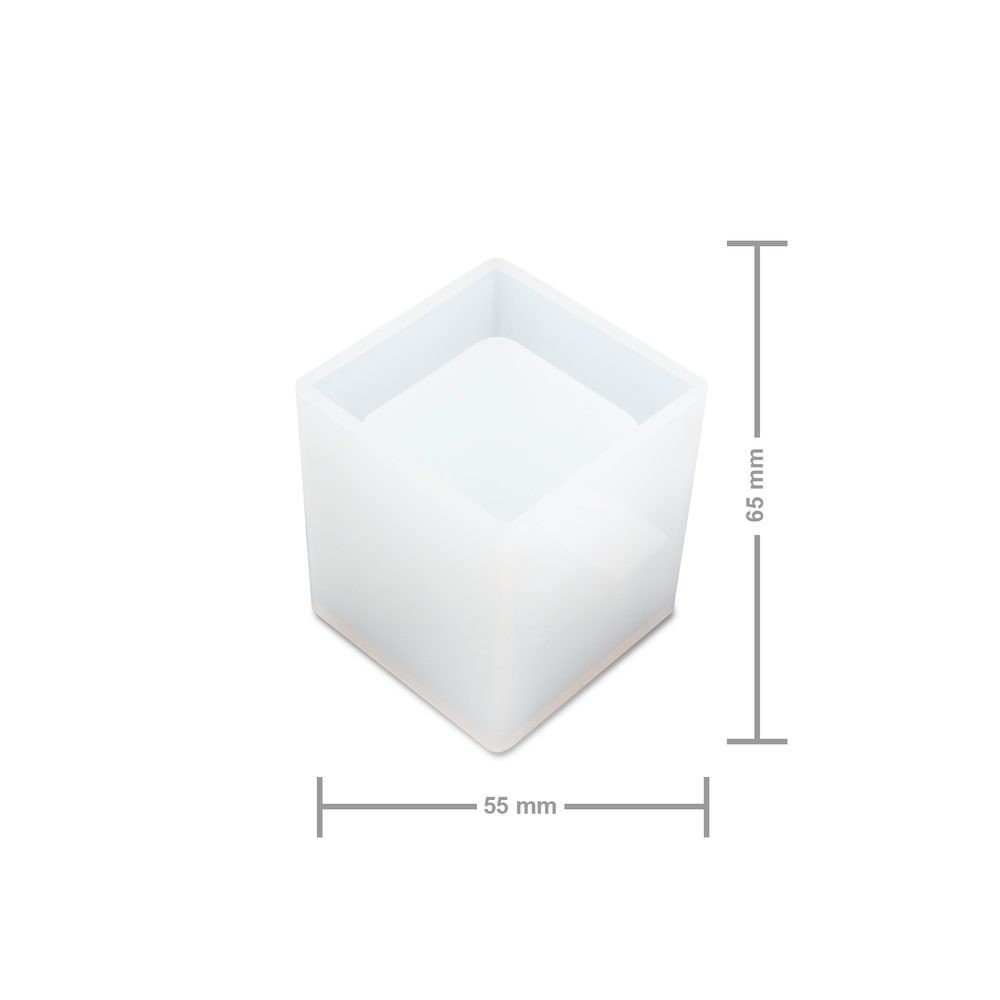 Silikonová forma na odlévání křišťálové pryskyřice hranatý stojánek na tužky 65x55x55mm - 1 ks