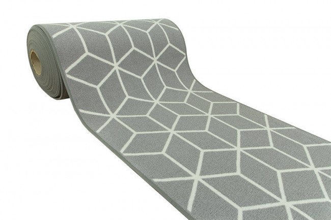 Protiskluzový běhoun Cubes 19 - světle šedý