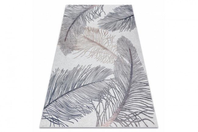 Koberec protiskluzový ANDRE 1147 Peří - béžový