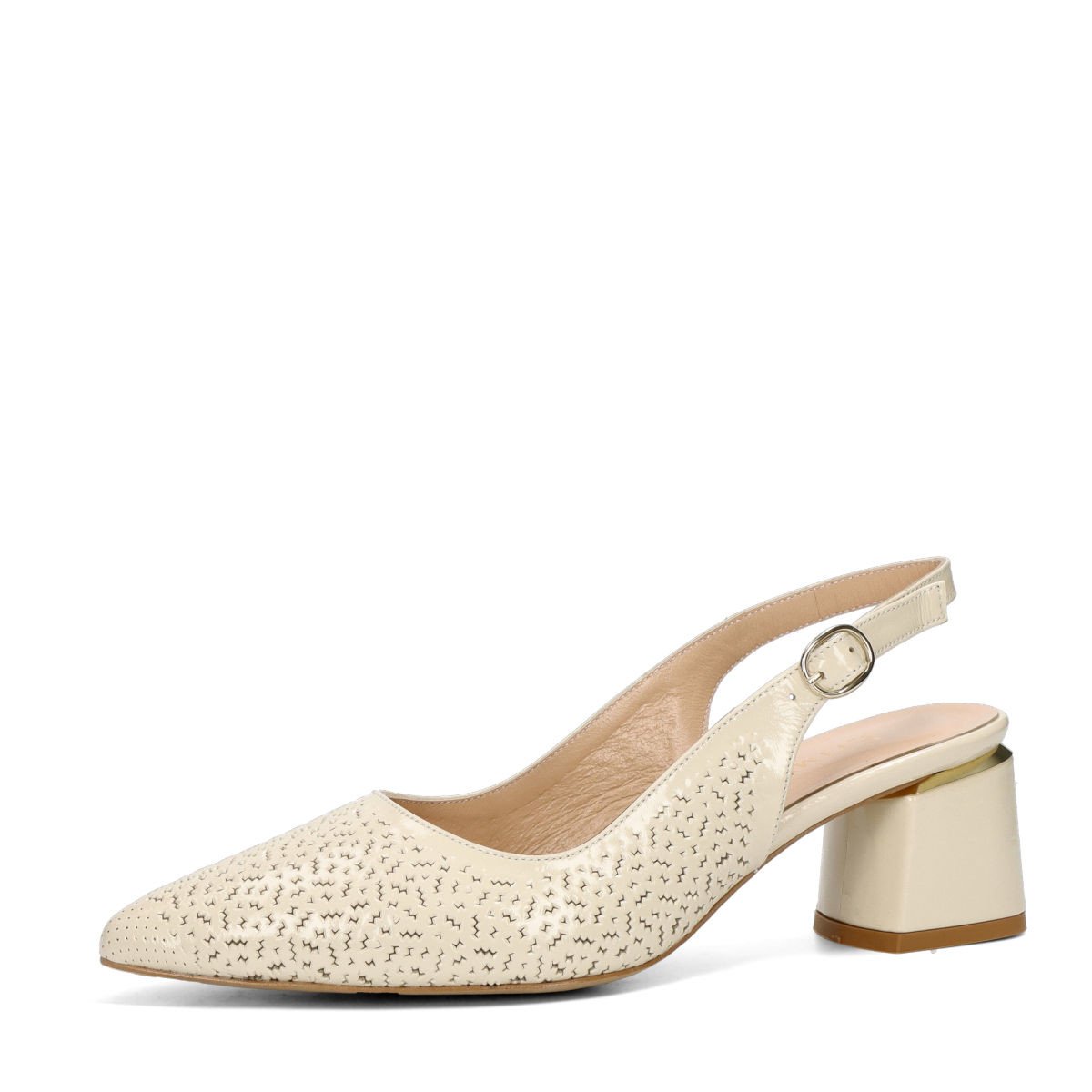 ETIMEĒ dámské kožené sandály - béžové - 37