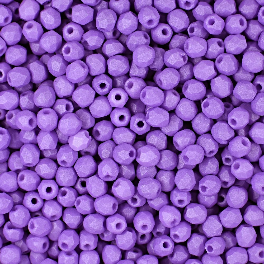Broušené korálky 3mm Lavender - 300 ks