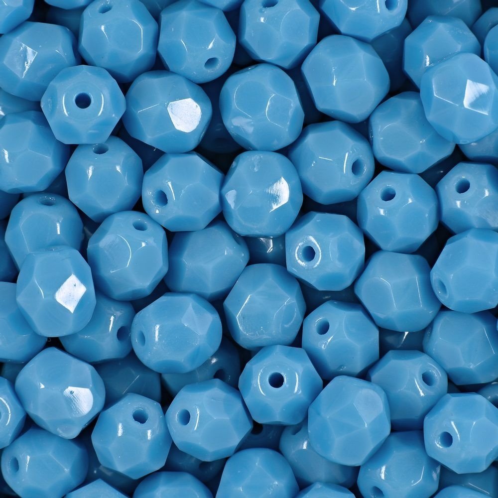 Broušené korálky 6mm Blue Turquoise - 150 ks