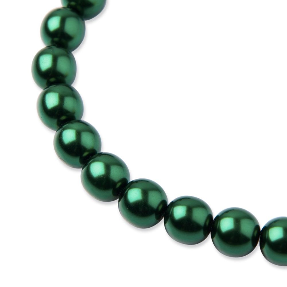 Voskové perle 10mm Emerald - 18 ks