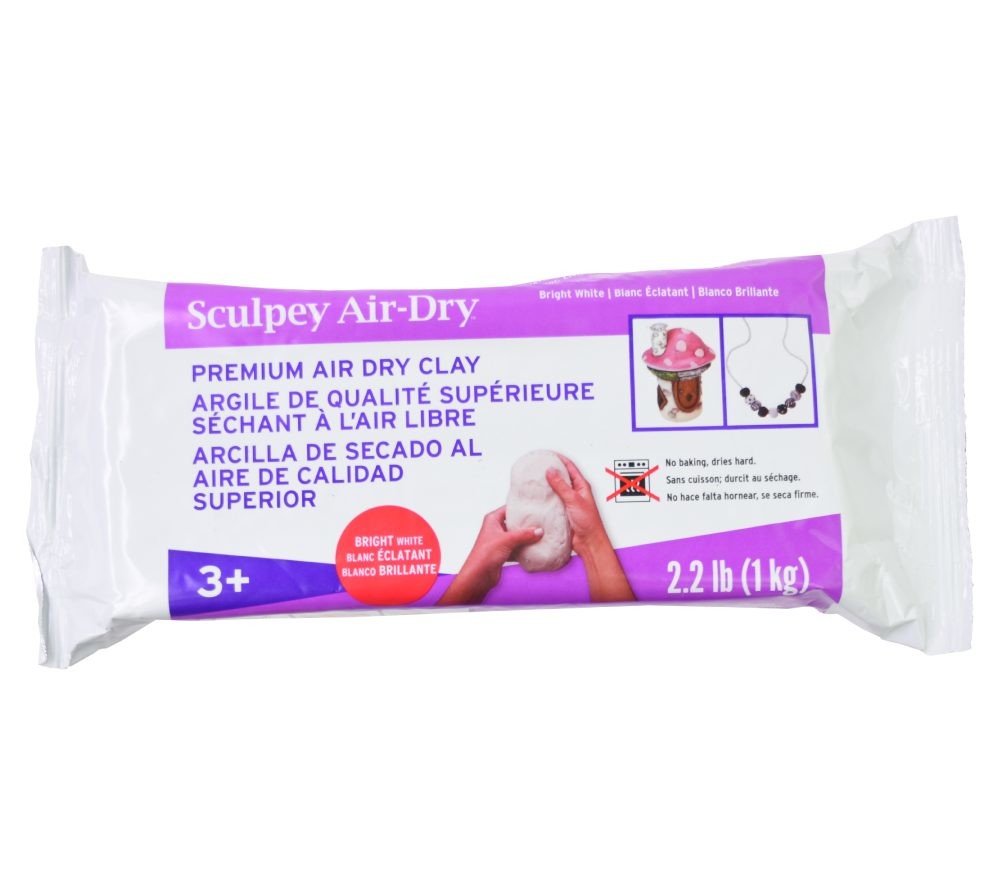 Sculpey samotvrdnoucí hmota bílá - 1 ks