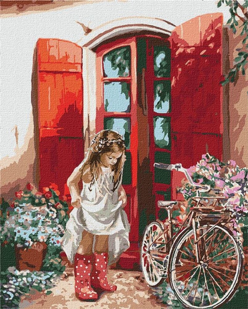 Ideyka Malování podle čísel obraz s vintage dívkou 40х50cm - 1 ks