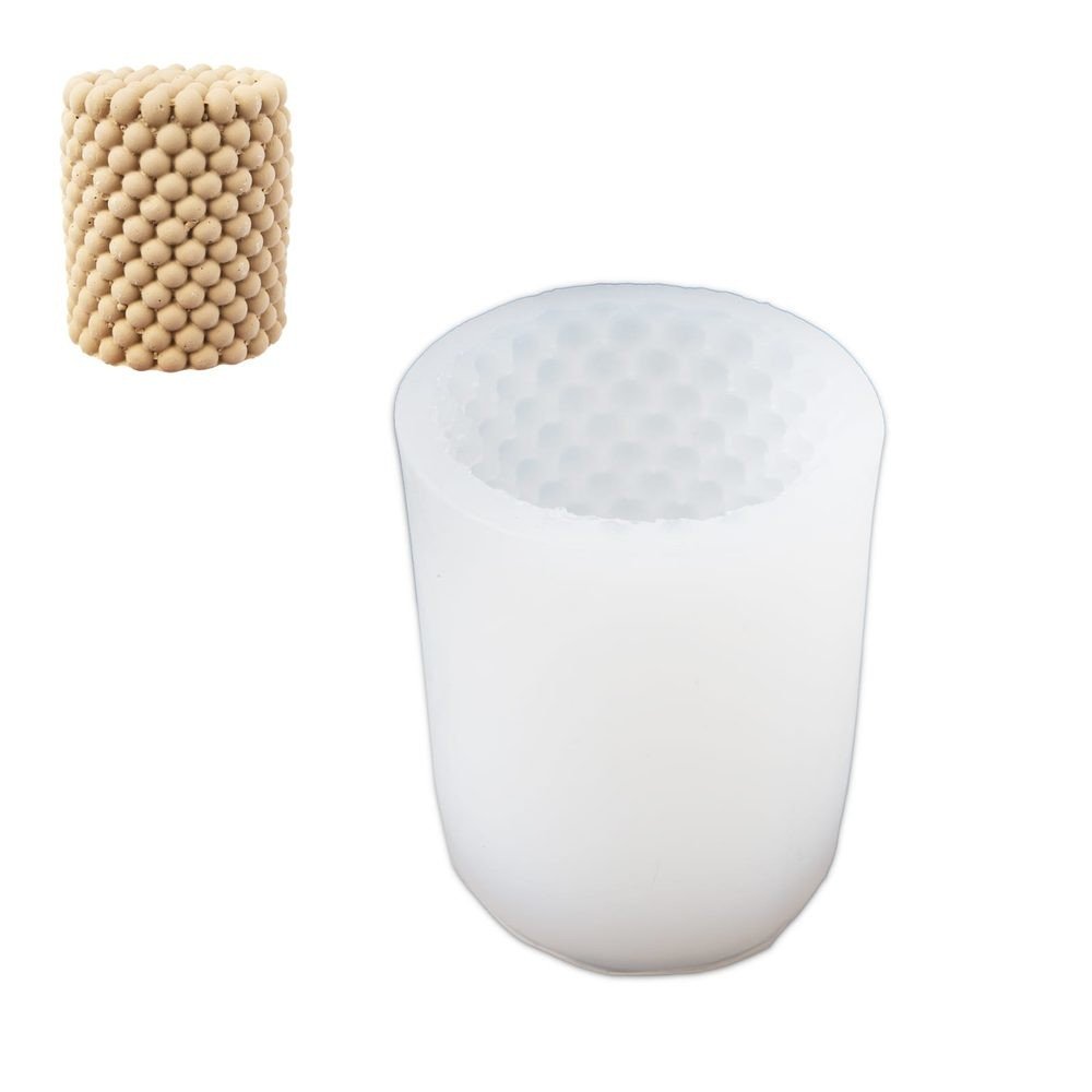 Silikonová forma na odlévání kreativní hmoty kuličkový válec 72x65mm - 1 ks