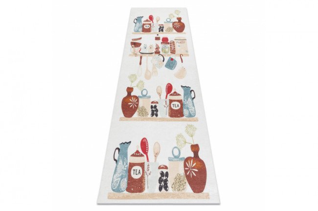 Koberec/ běhoun protiskluzový ANDRE 1299 Nádobí, do kuchyně - béžový