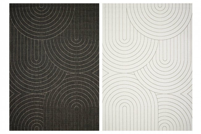 Šňůrkový obojstranný koberec Brussels 205689/10110 antracyt / krémový