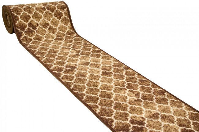 Protiskluzový běhoun Clover 04 - hnědý / béžový