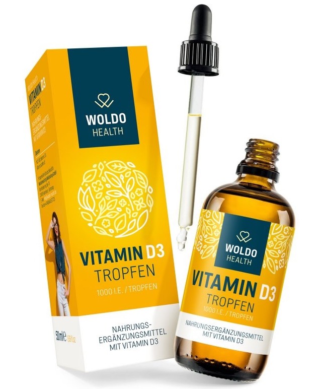 Woldohealth Vitamin D3 Kapky ( 1000 I.U. ) 50 ML - Woldohealth