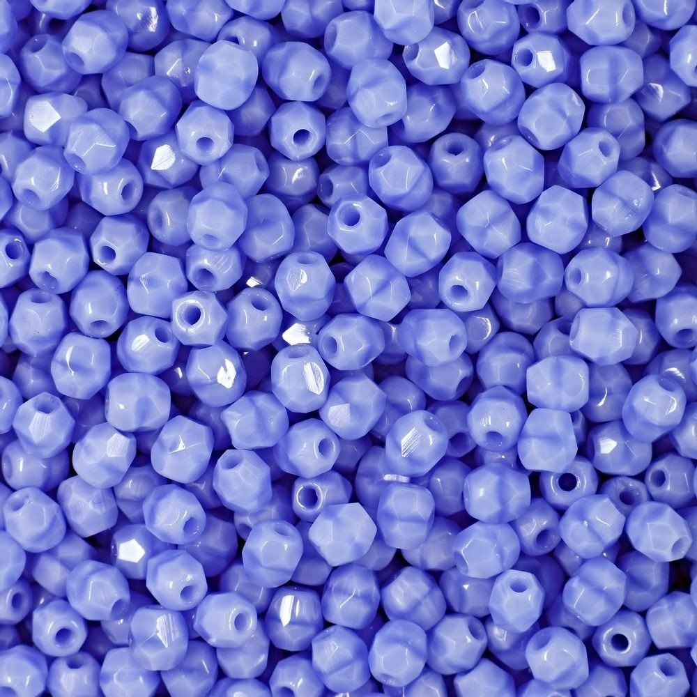 Broušené korálky 3mm Opaque Sapphire - 300 ks