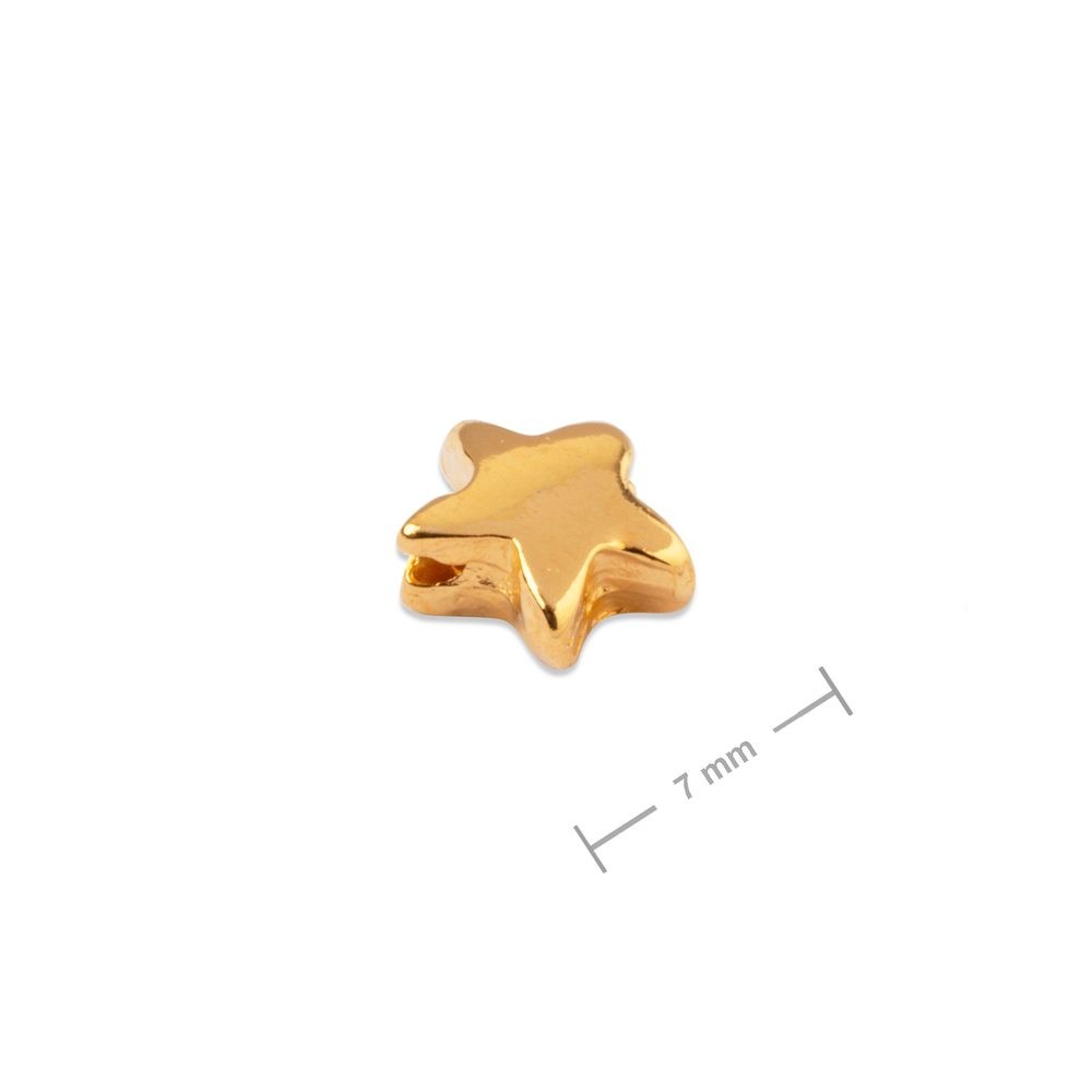 Manumi korálek hvězda 7,5mm pozlacený - 1 ks