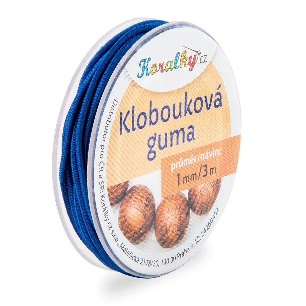 Manumi Klobouková guma 1mm/3m modrá č.7 - 1 ks