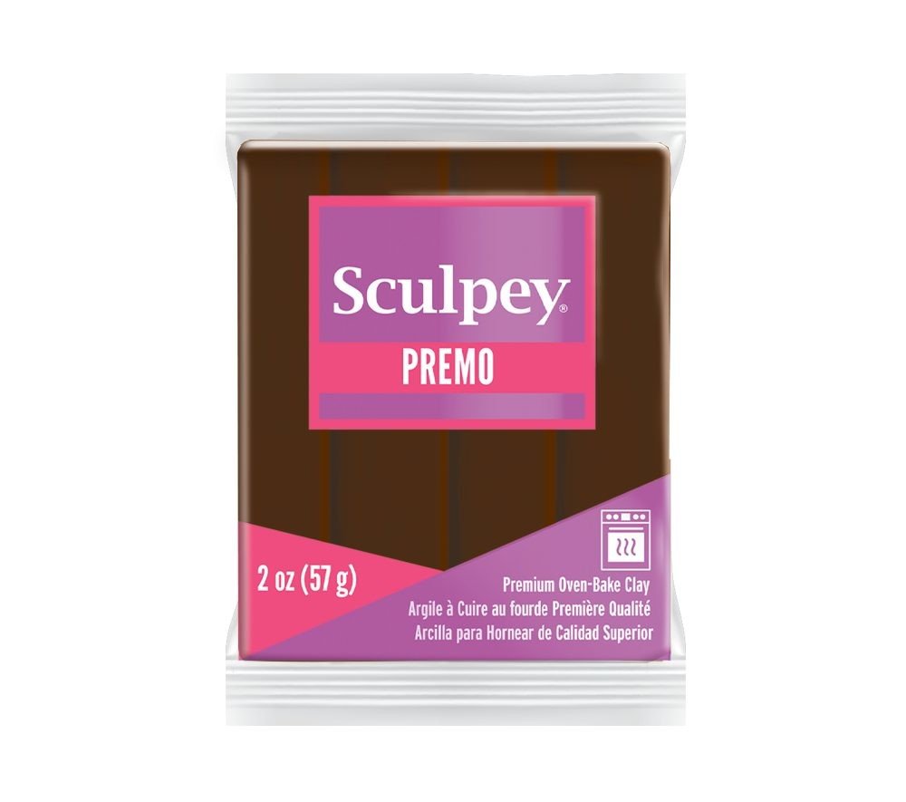 Sculpey PREMO hnědá - 1 ks