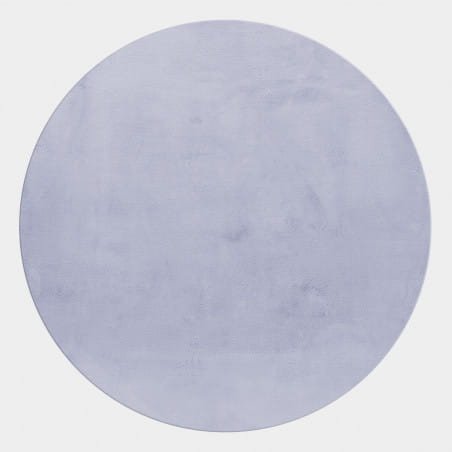 Koberec Pouffy stříbrný, kruh