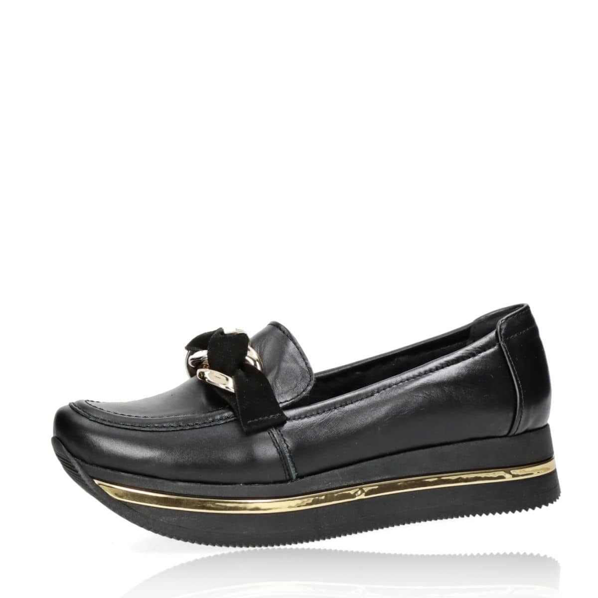 Olivia shoes dámské kožené zateplené polobotky - černé - 36