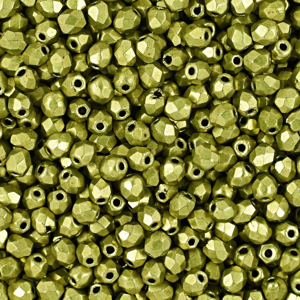 Broušené korálky 3mm Saturated Metallic Primrose Yellow - 300 ks