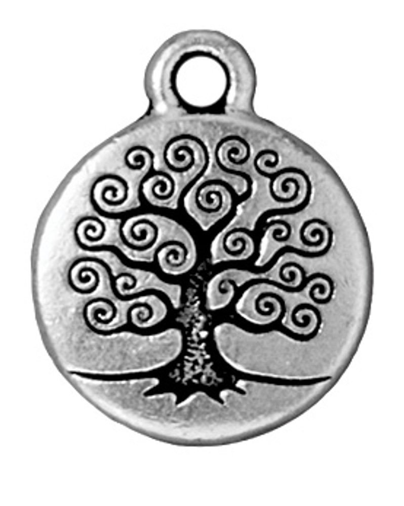 TierraCast přívěsek Tree Of Life starostříbrný - 1 ks