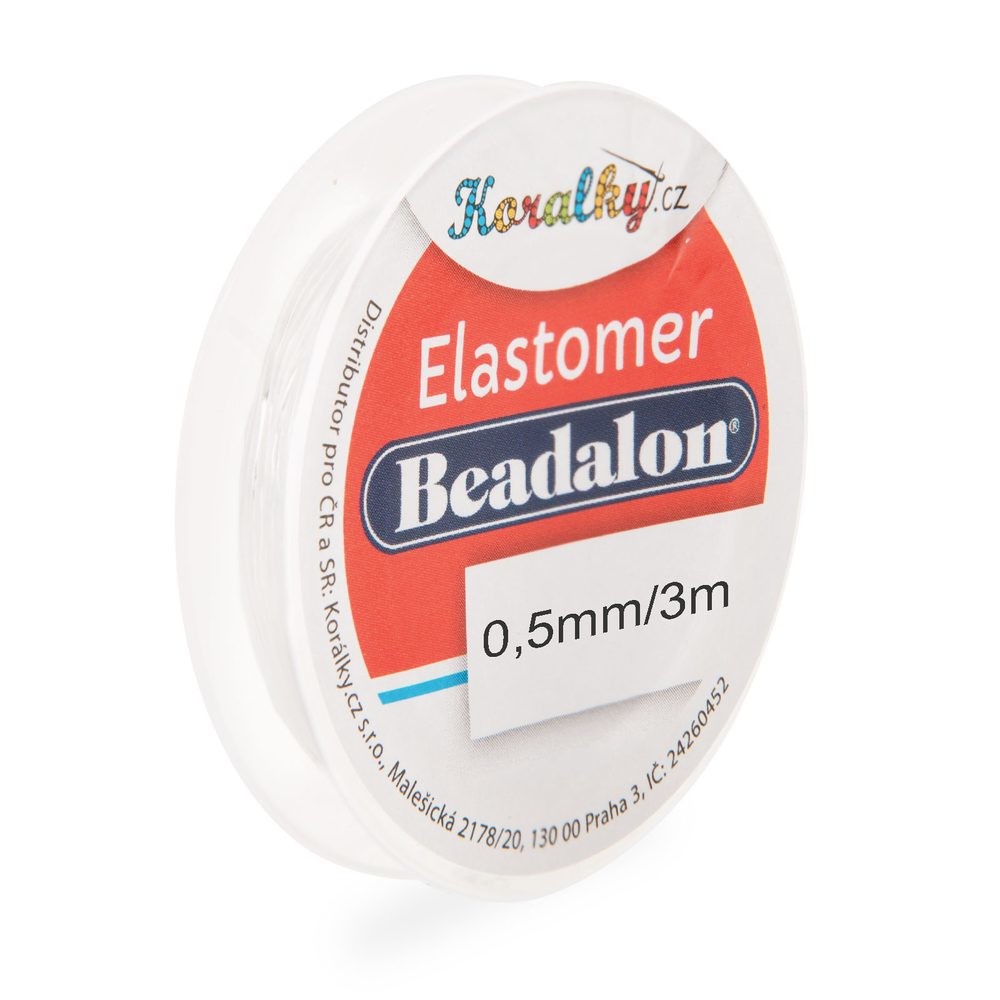 Beadalon elastomer 0,5mm/3m - 1 ks