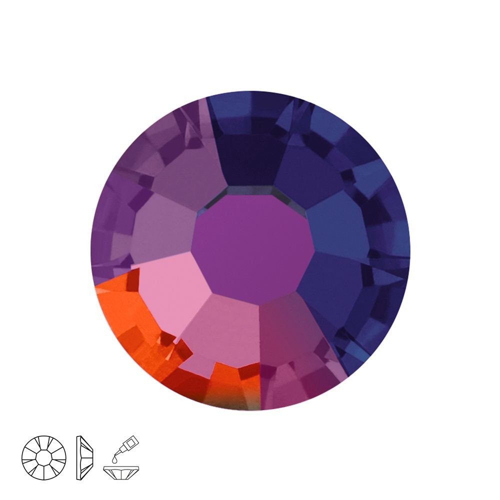 PRECIOSA a.s. Preciosa MC nalepovací šatonová růže MAXIMA SS20 Crystal Volcano - 24 ks