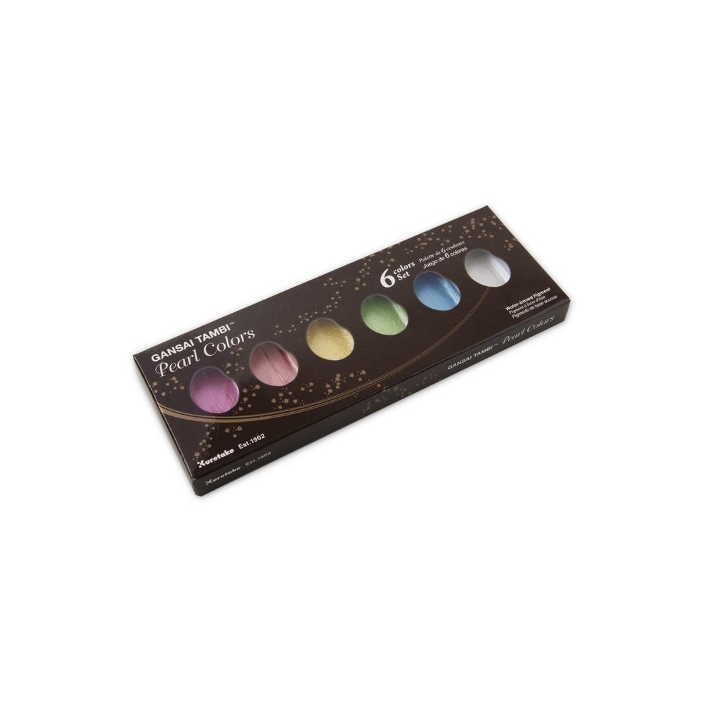 Akvarelové barvy Kuretake WS Gansai Tambi Pearl Colors sada 6ks - 1 sada