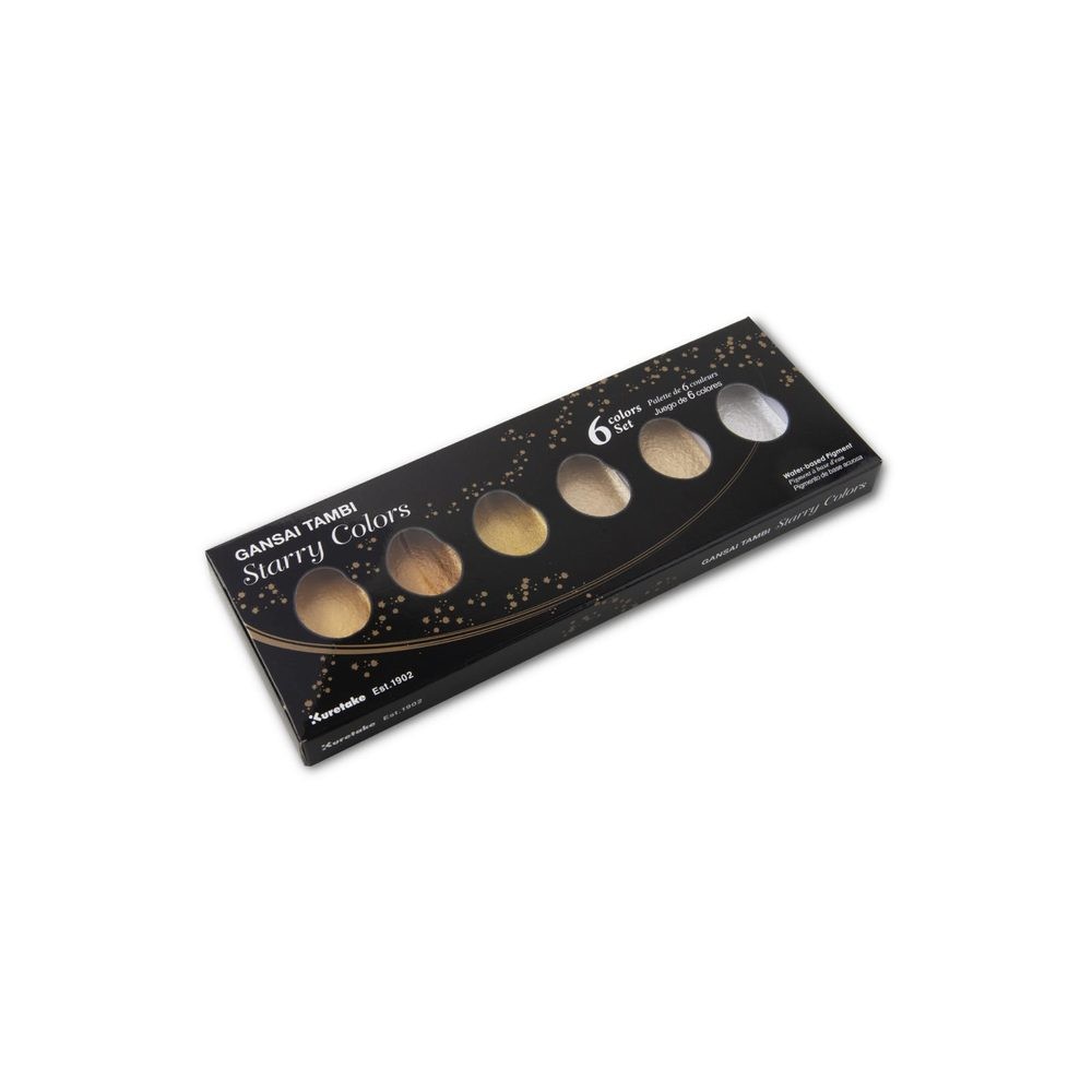Akvarelové barvy Kuretake WS Gansai Tambi Starry Colors sada 6ks - 1 sada