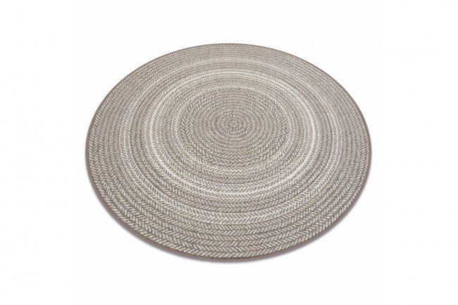 Koberec kruh SIZAL FLAT 48837686 Boho, cop - béžový