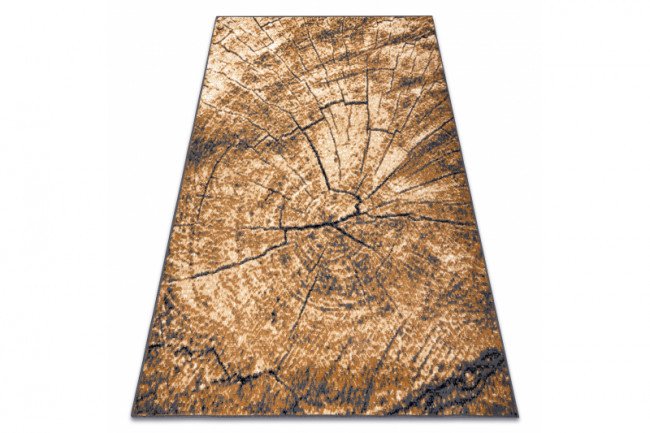Koberec BCF Morad Pařez dřevo šedý / béžový / staré zlato