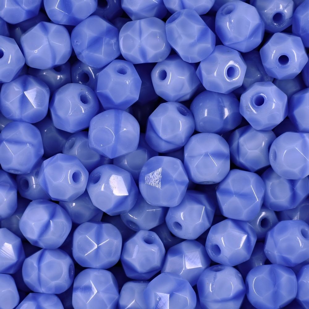 Broušené korálky 6mm Opaque Sapphire - 150 ks