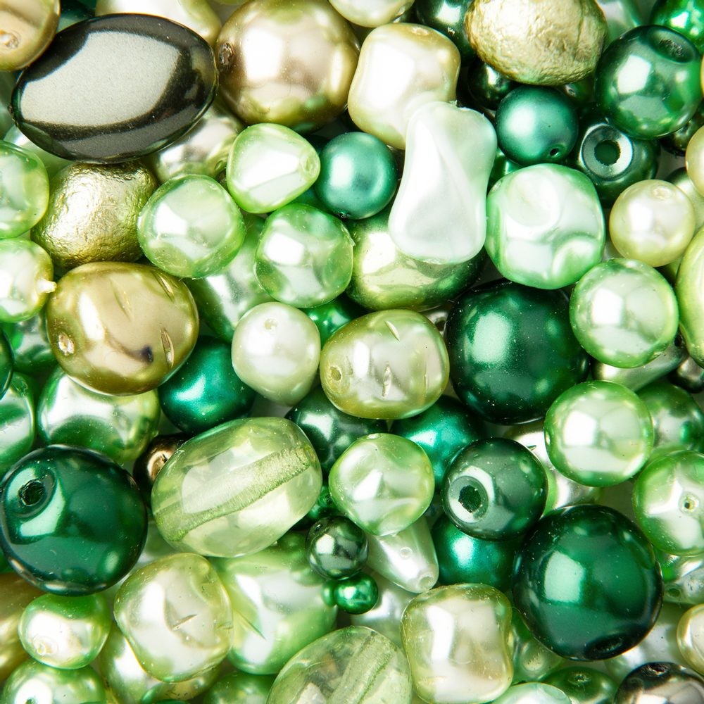 Estrela Směs voskových perel zelená - 300 g