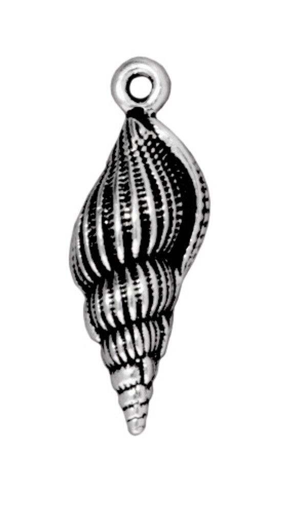 TierraCast přívěsek Large Spindle Shell starostříbrný - 1 ks