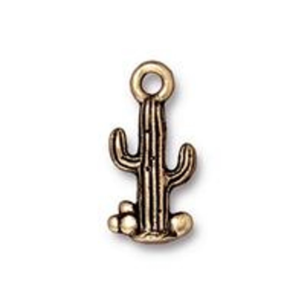 TierraCast přívěsek Saguaro Cactus starozlatý - 1 ks
